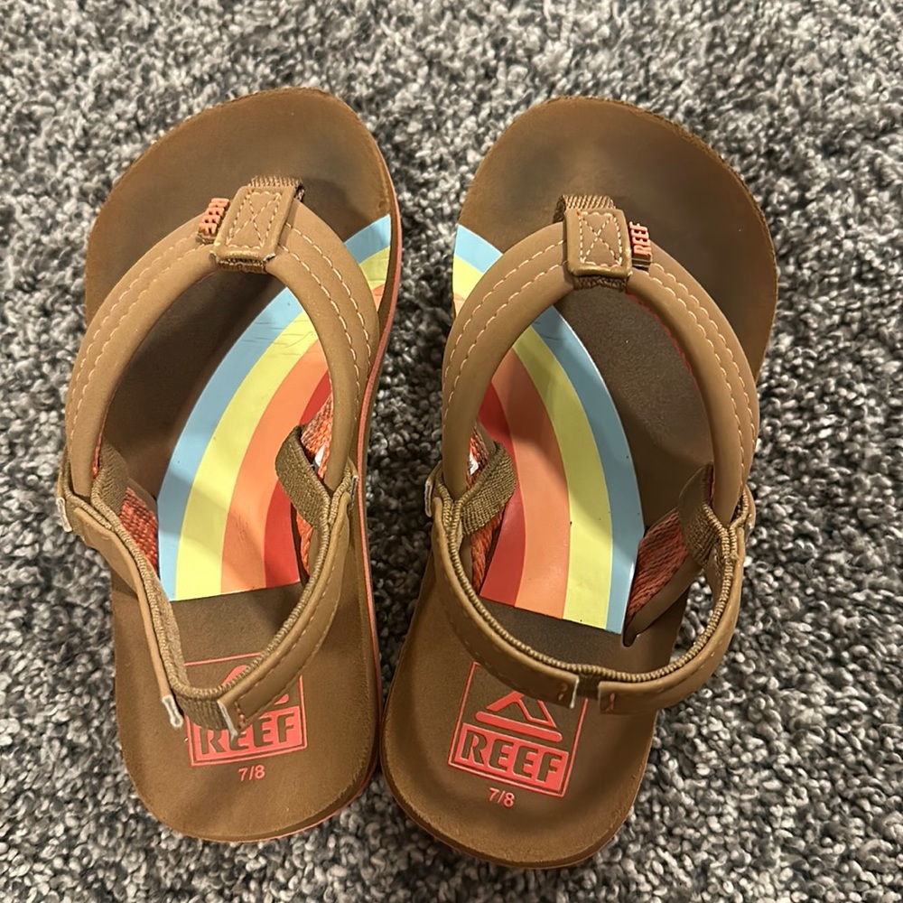 Used Sandals | Kids Reef Little Ahi Sandal - Toddler & Little Kid Tan Multi